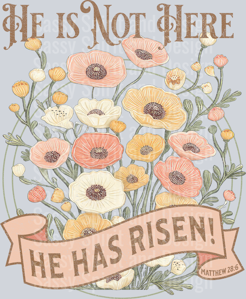 He is Not Here - He_is_not_here_floral_dark_distressed