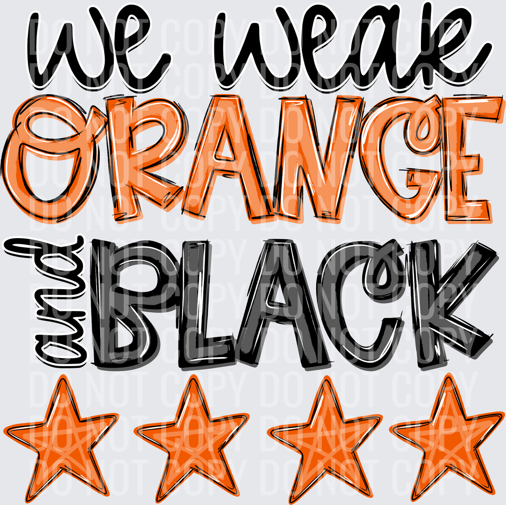 orange and black