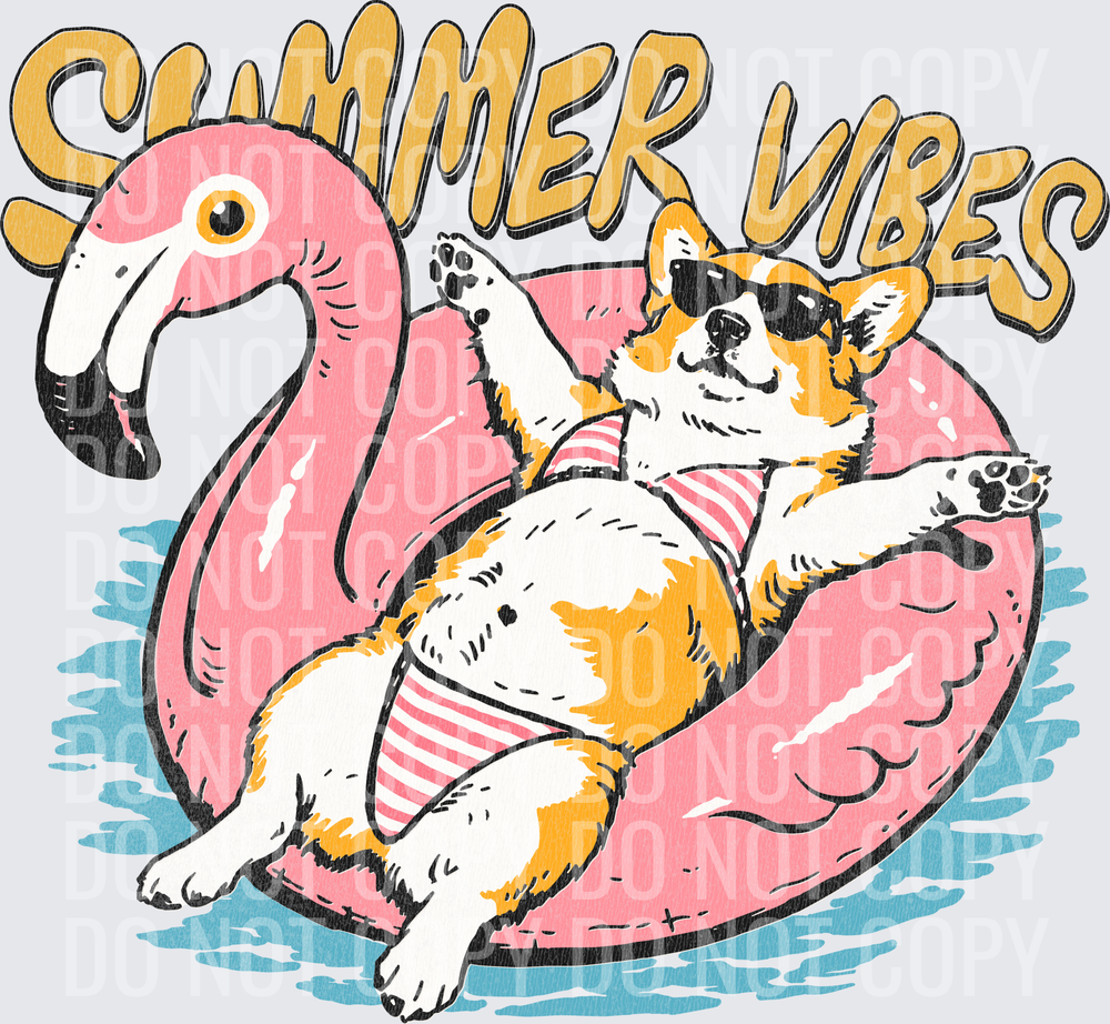 Corgi-Summer-Vibes-Funny-Dog-Beach-Float-Distressed