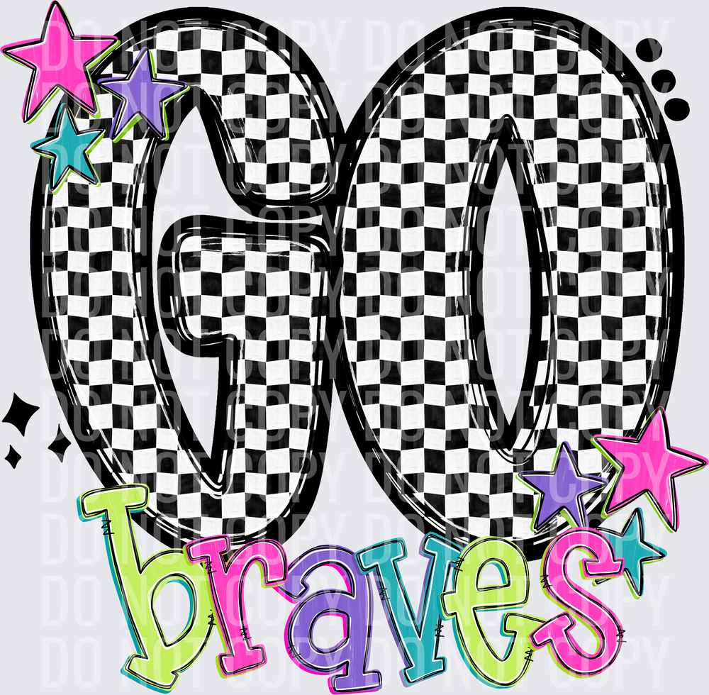 bravesGo Checker Neons 0926-0025