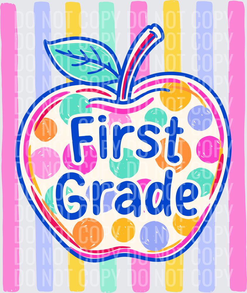 First Grade striped apple