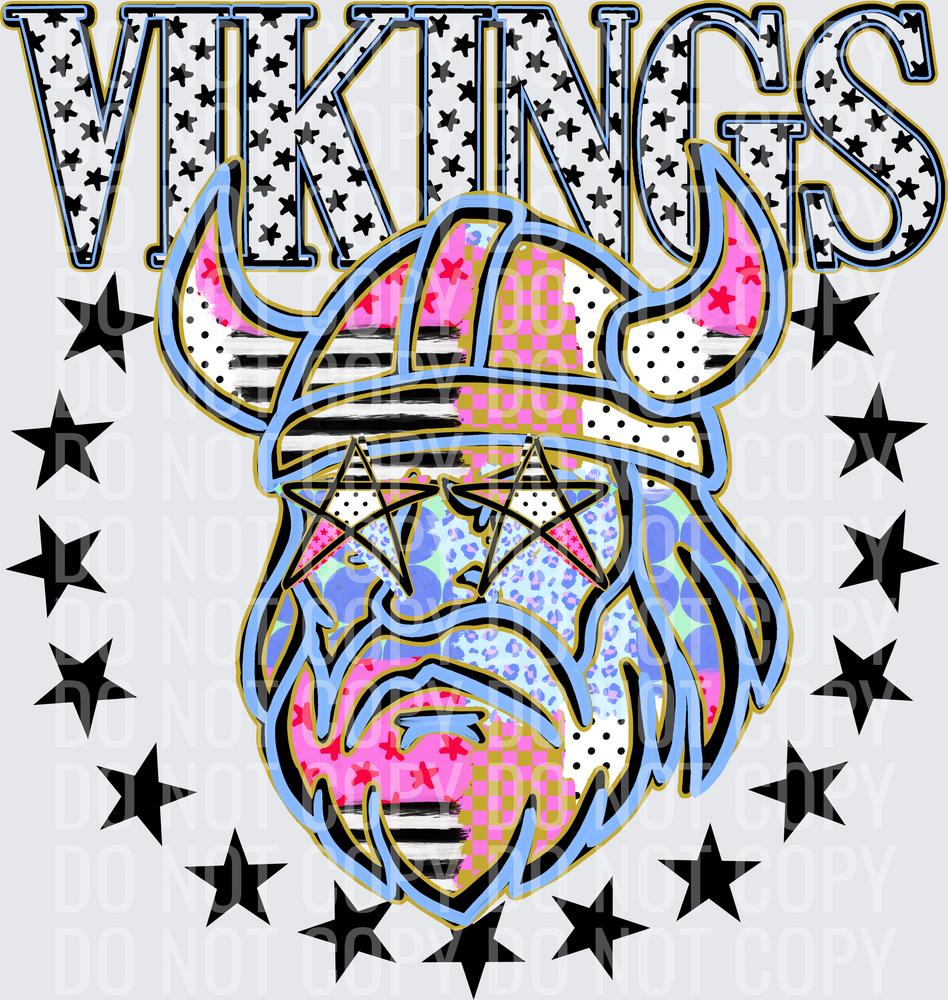 KayndiDesigns 09.26 Patchwork Varisty Stars Vikings