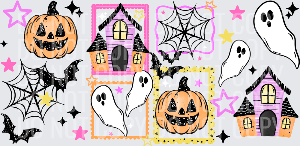 Haunted house stamps 16oz wrap