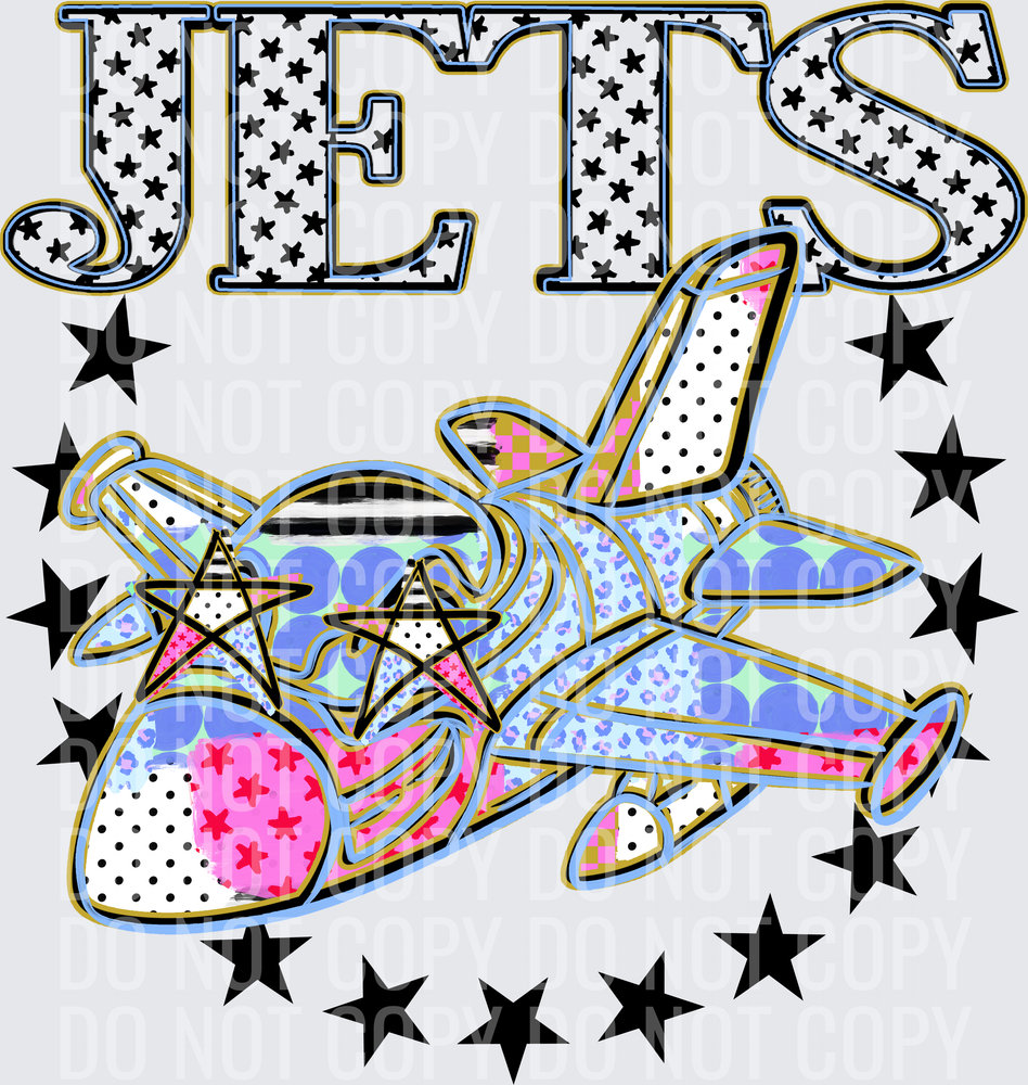 KayndiDesigns 09.26 Patchwork Varisty Stars Jets
