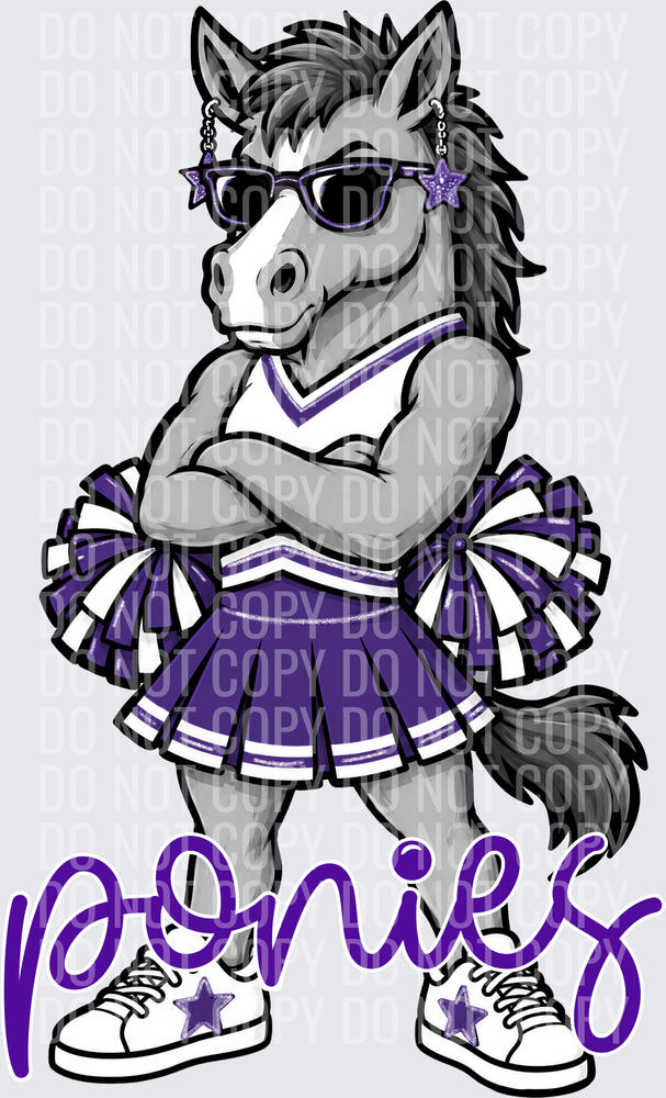 Ponies Cheer Purple White