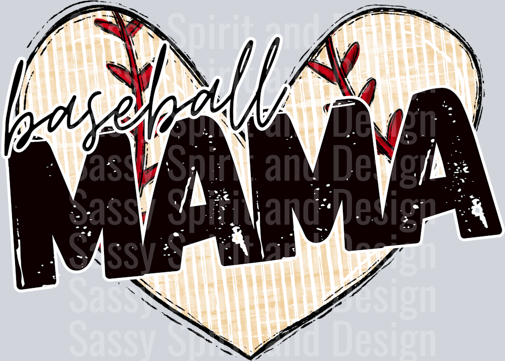 baseball mama heart
