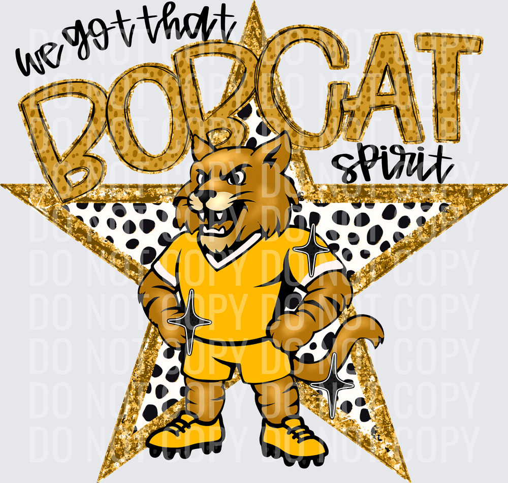 KayndiDesigns 09.26 We Got That Spirit Bobcat Gold