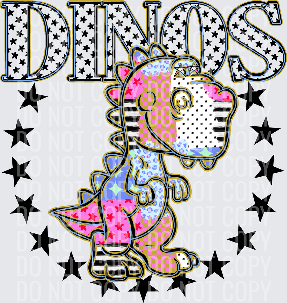KayndiDesigns 09.26 Patchwork Varisty Stars Dinos 3