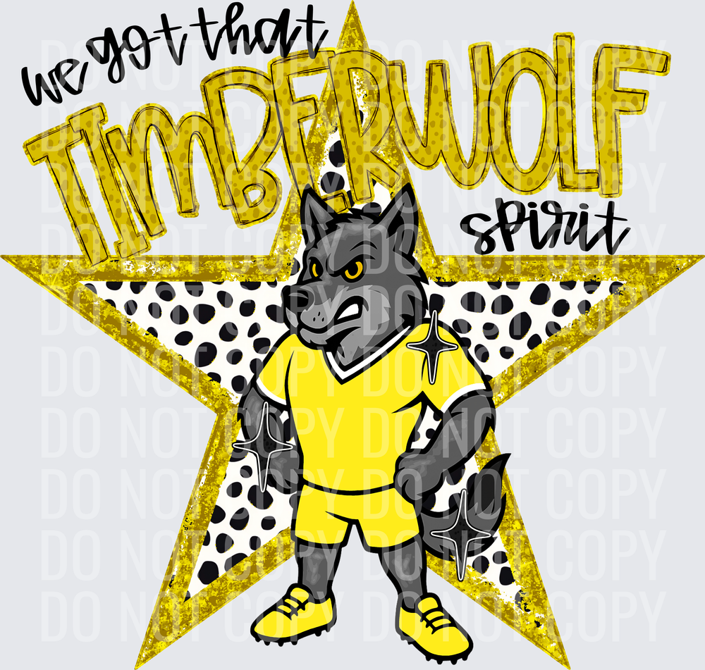 KayndiDesigns 09.26 We Got That Spirit Timberwolf Yellow