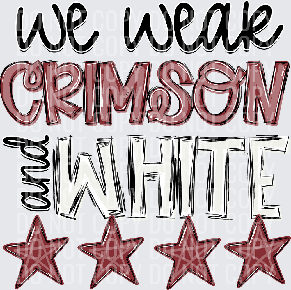 crimson and white