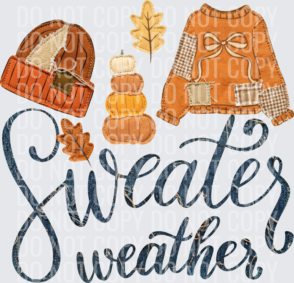 sweater weather faux emb hwds