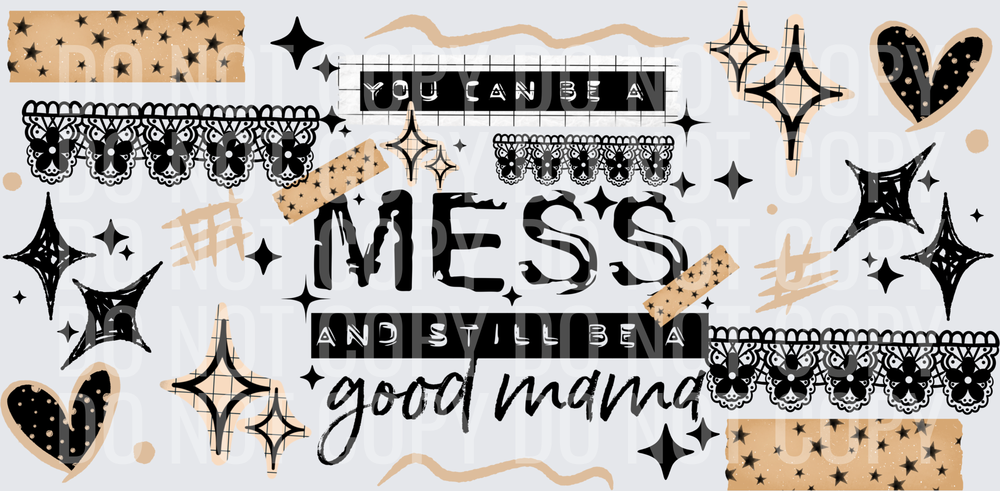 mess good mama 16oz glass wrap