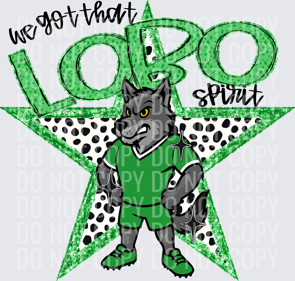 KayndiDesigns 09.26 We Got That Spirit Lobo Green