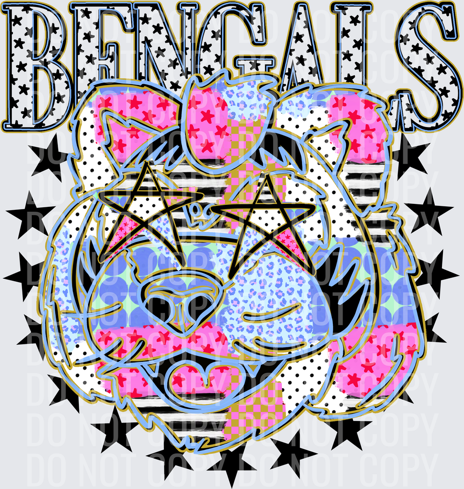 KayndiDesigns 09.26 Patchwork Varisty Stars Bengals