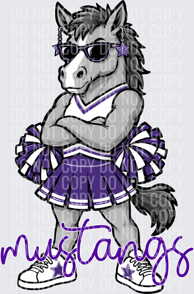 Mustangs Cheer Purple White