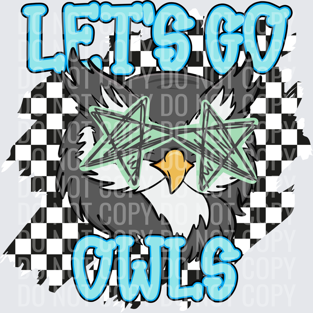 Let’s go owls checkered