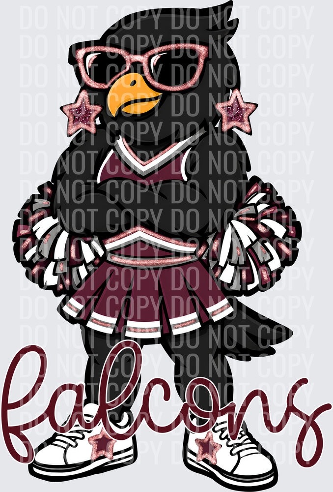 Falcons Cheer Maroon Gray