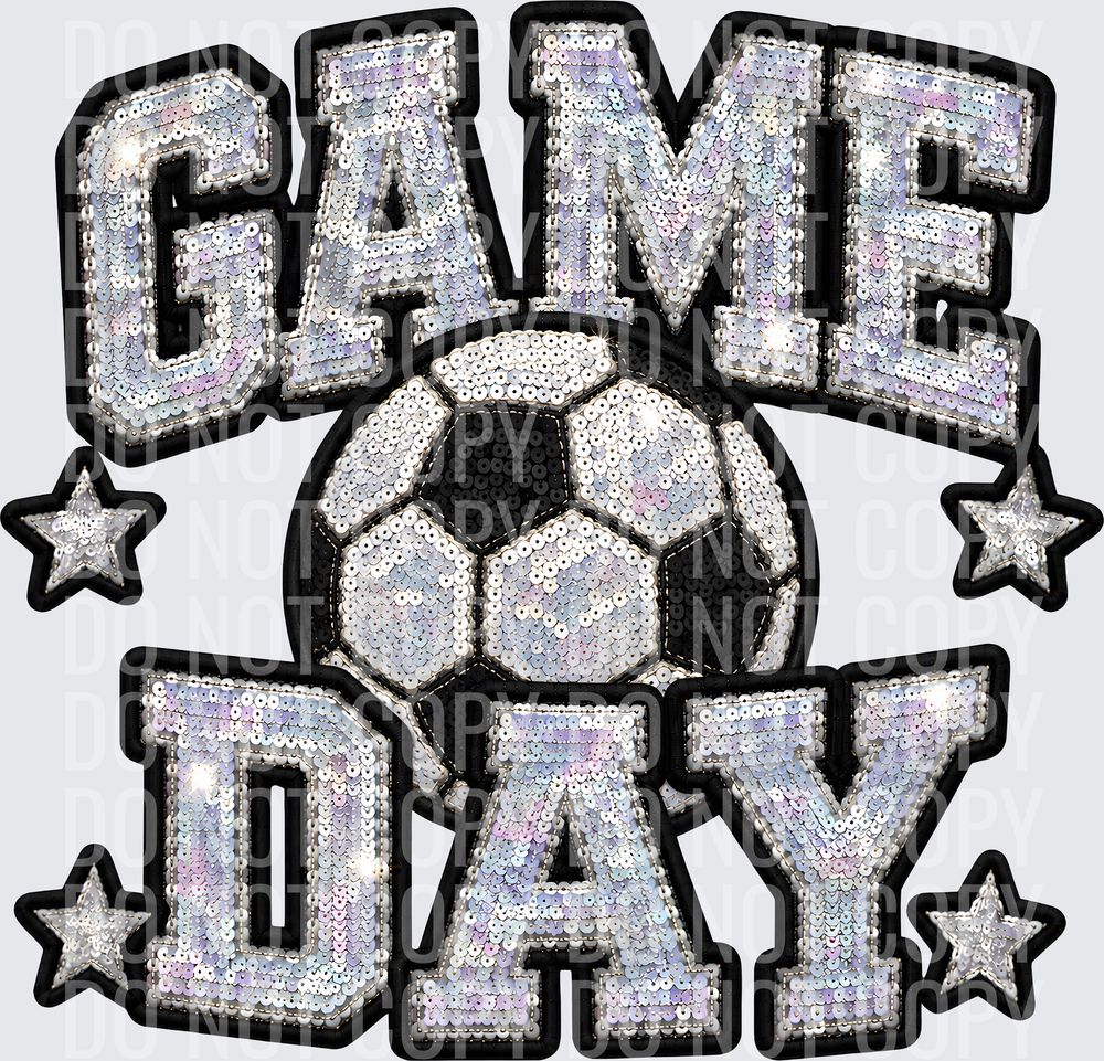 GAME DAY SOCCER FAUX SEQUIN
