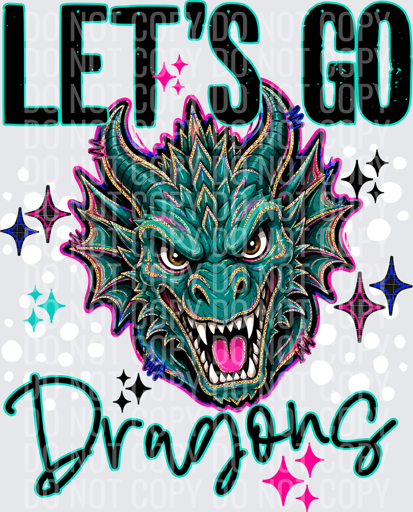 LETS GO MASCOTS DRAGONS