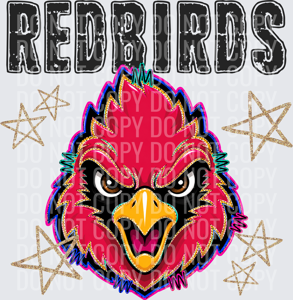 KayndiDesigns 08.26 Grunge Varsity Redbirds