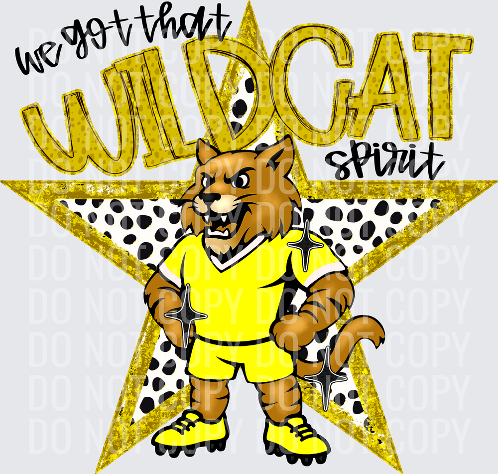 KayndiDesigns 09.26 We Got That Spirit Wildcat Yellow