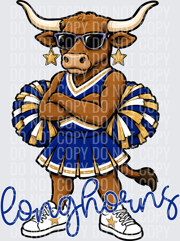 Longhorns Cheer Blue Gold