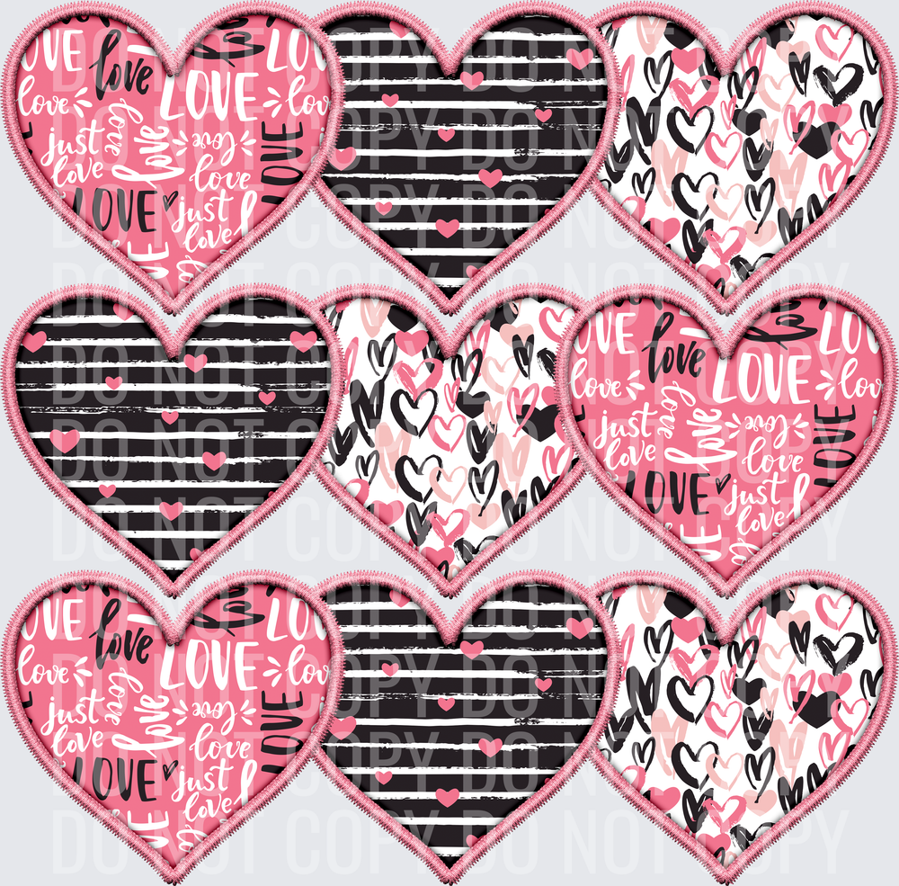 vdayFaux EMbroderyhearts
