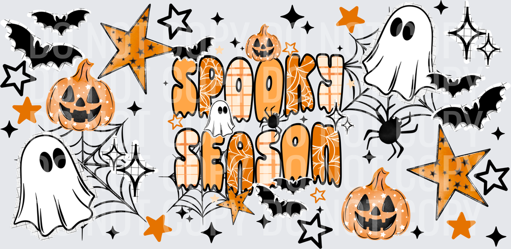 Orange Spooky Season 16oz wrap