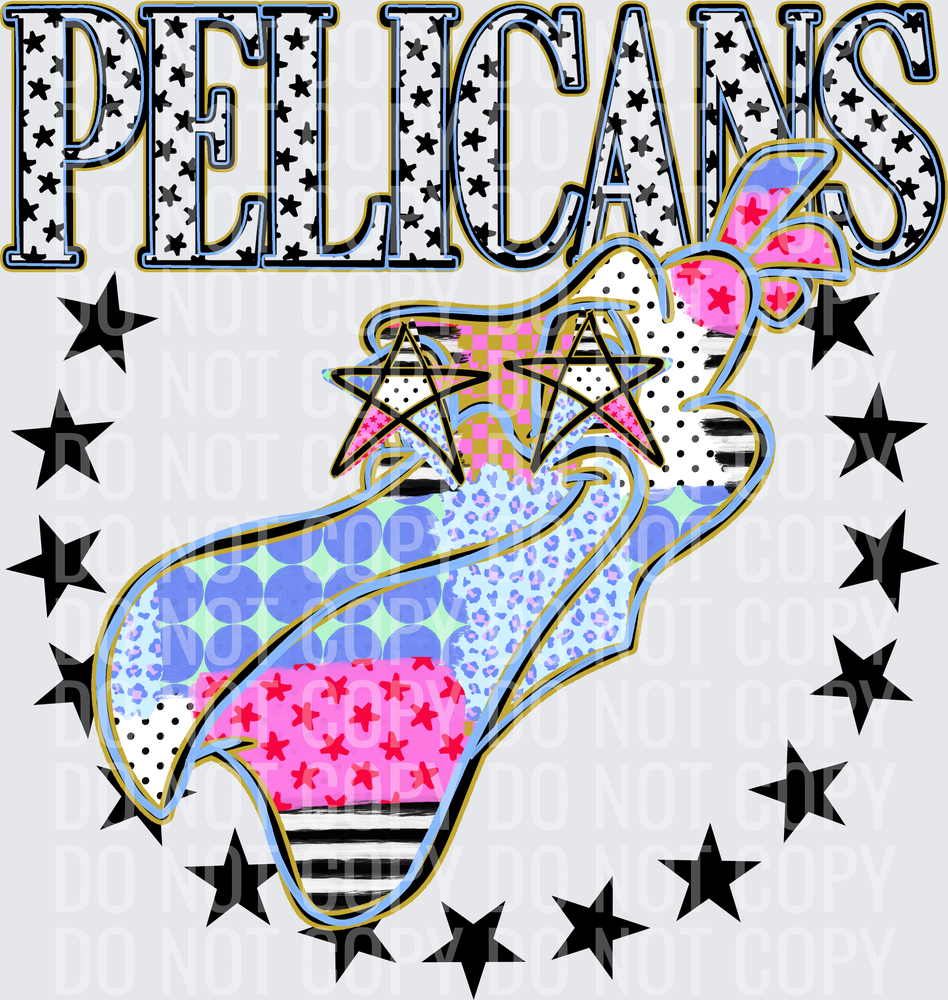 KayndiDesigns 09.26 Patchwork Varisty Stars Pelicans