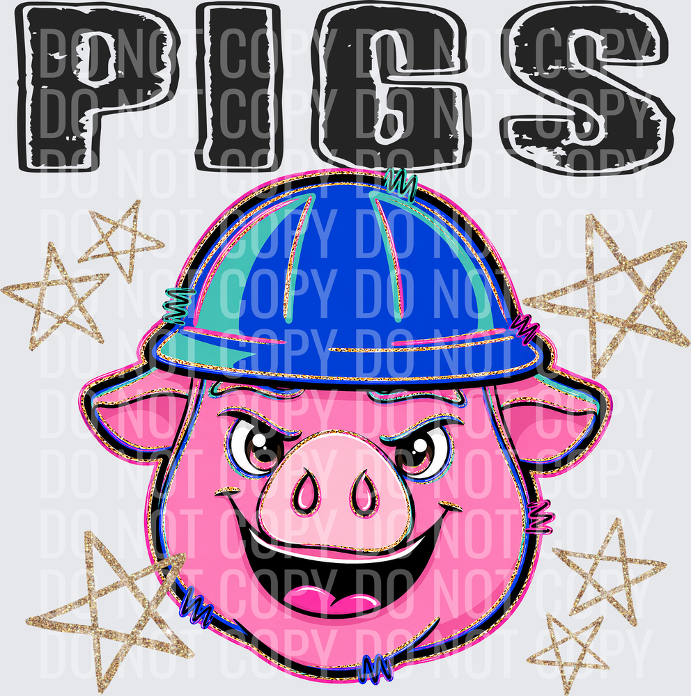 KayndiDesigns 08.26 Grunge Varsity Pigs