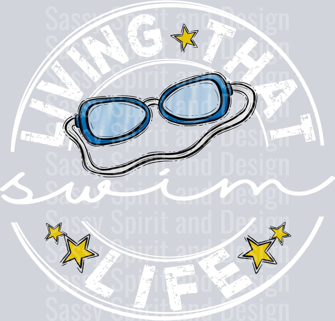 Living That SWIM BLANK Life WHITE