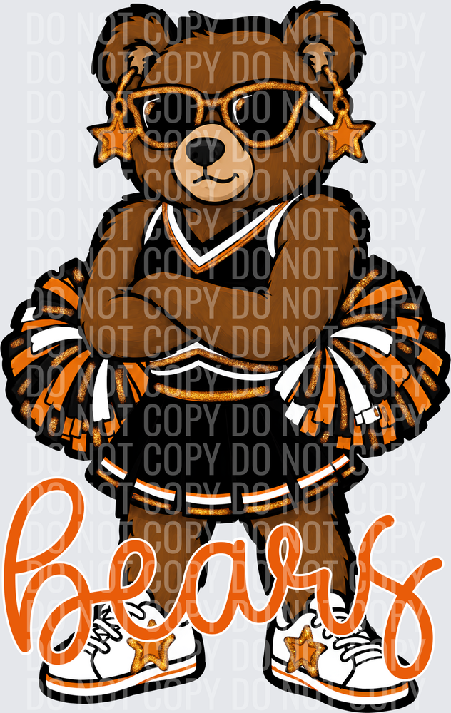Bears Cheer Orange Black