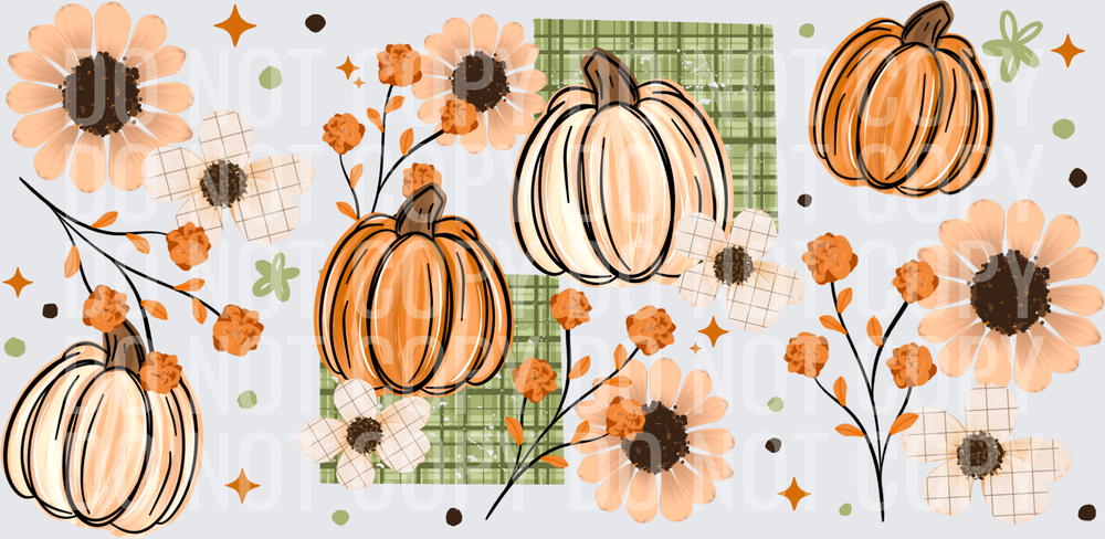 plaid pumpkins 16oz wrap