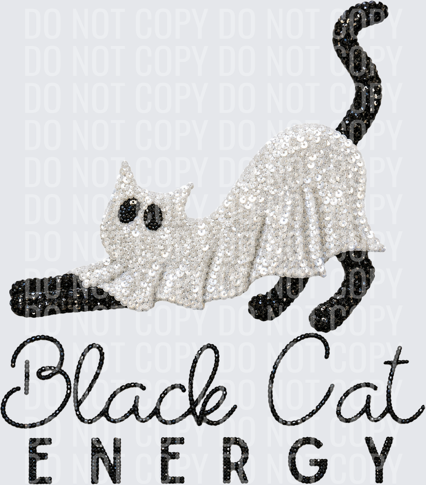 BLACK CAT ENERGY SEQUINS