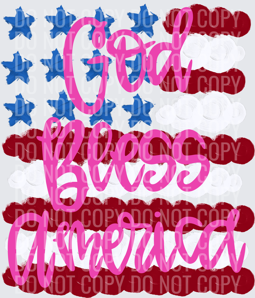 God bless America pink