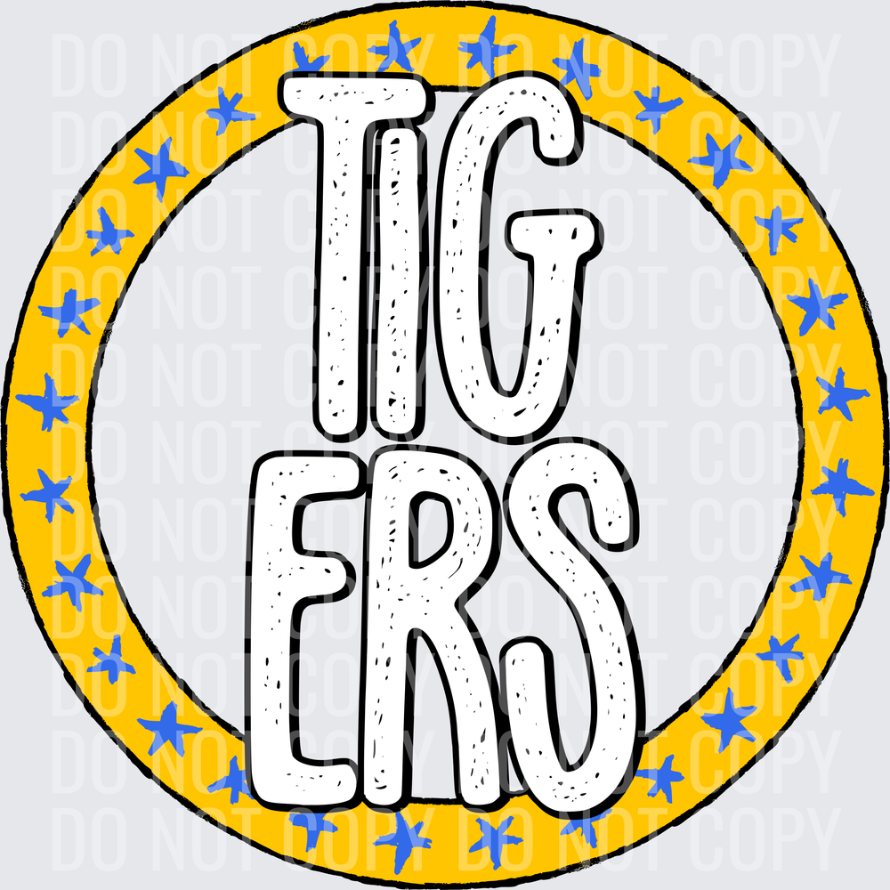 TigersStarCircleYellowGoldRoyal