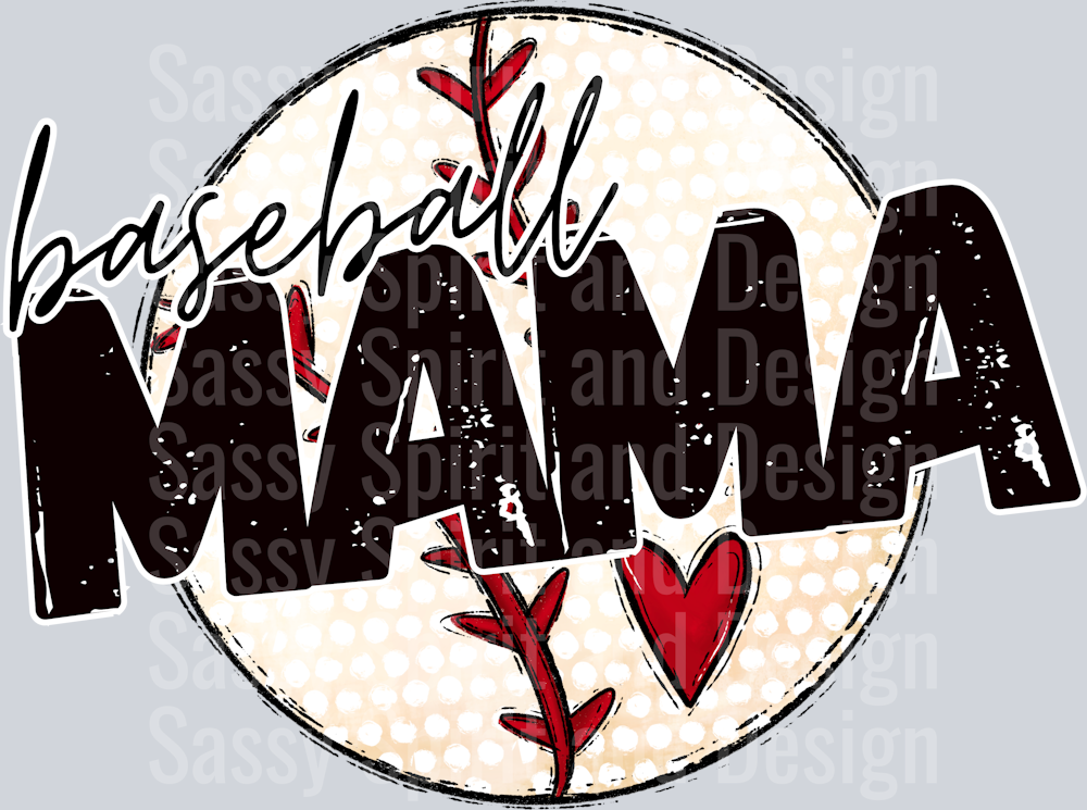 baseball mama w heart