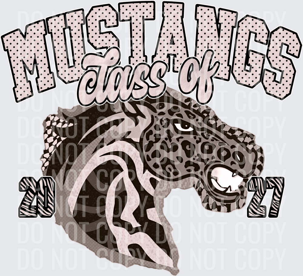 KayndiDesigns 10.26 Class of 2027 Neutral Mustangs