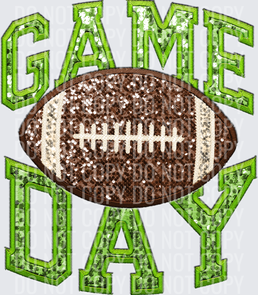 KayndiDesigns 06.26 Game Day Sequin Embriodery 2 Bright Geen