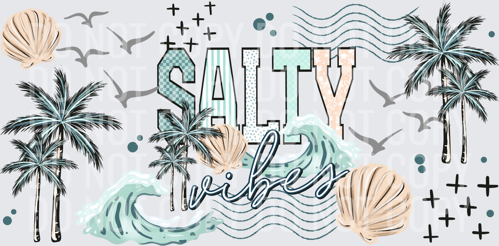 salty vibes 16oz glass wrap