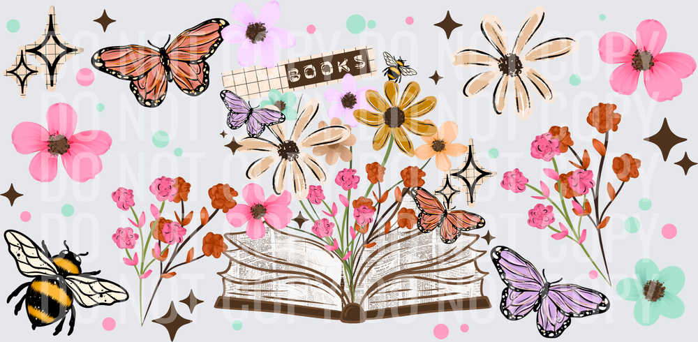 books 16oz glass wrap