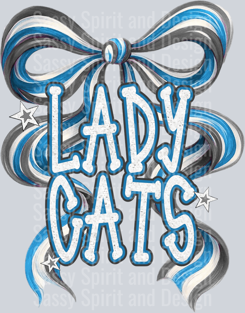 LADY CATS BOW GLITTER