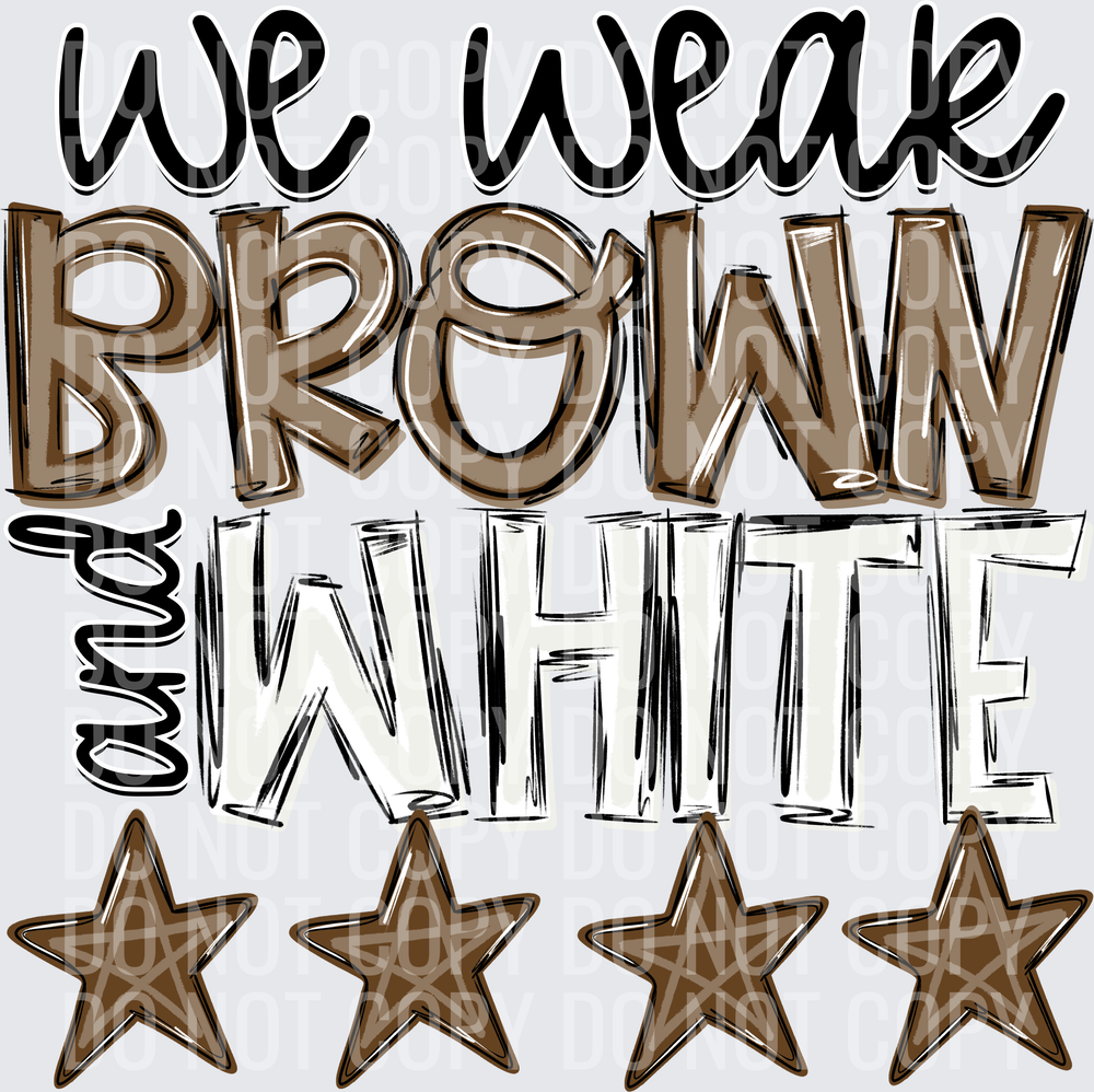 brown and white