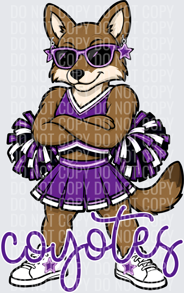 Coyotes Cheer Purple
