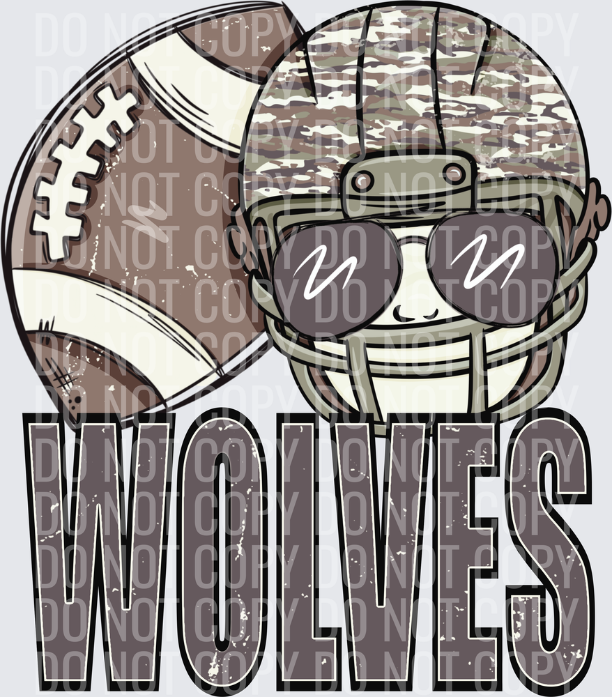 Wolves camo football
