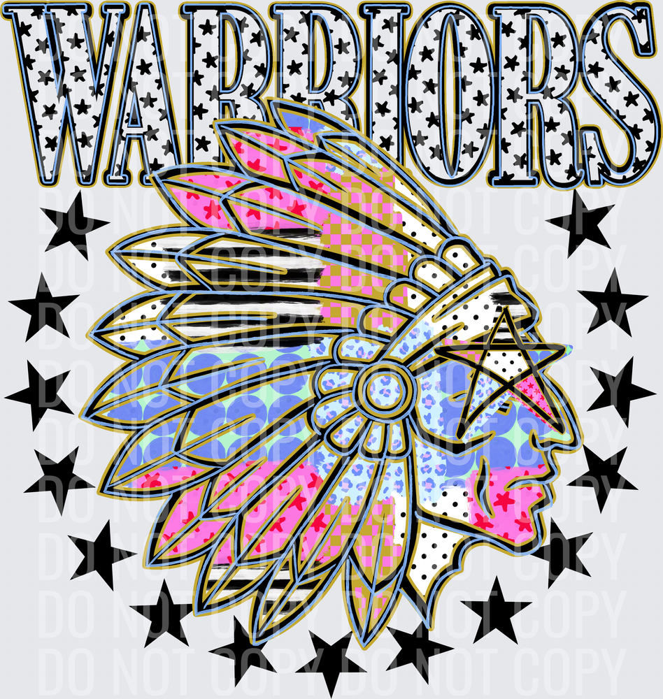 KayndiDesigns 09.26 Patchwork Varisty Stars Warriors