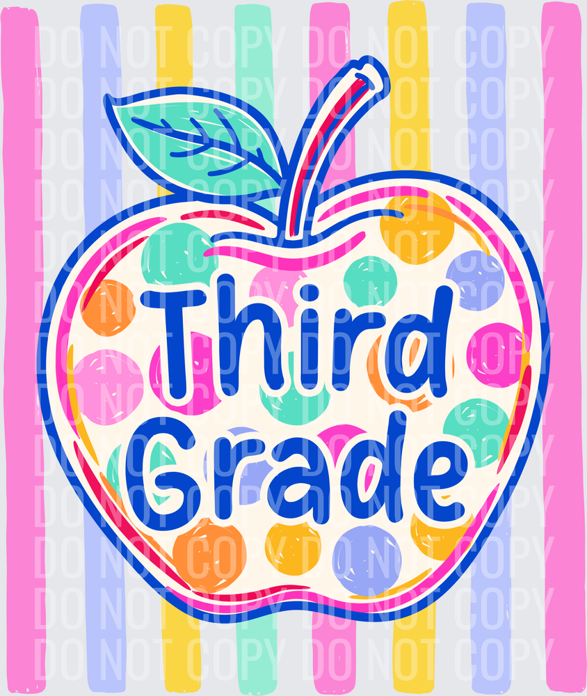 Third Grade striped apple
