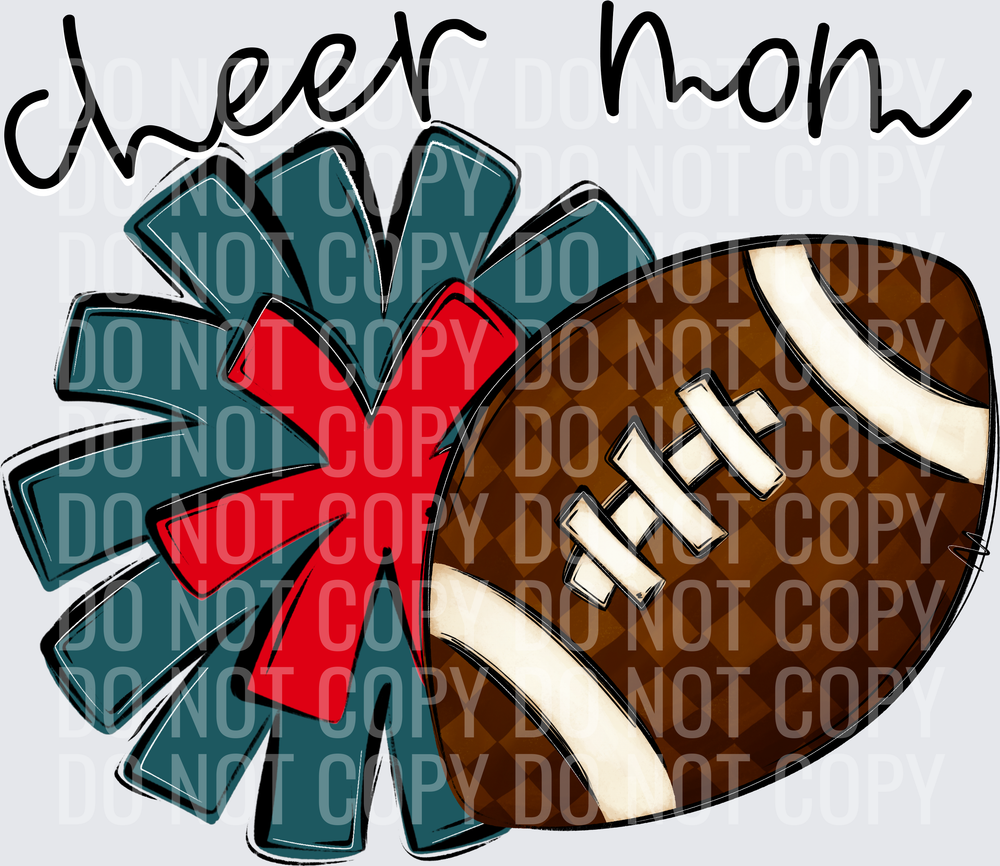 Cheer Mom - CC0926-0022 - Teal-Red