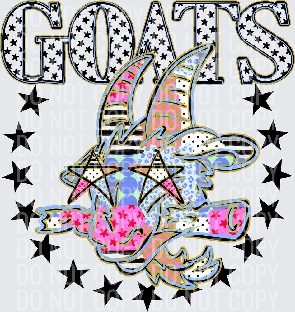 KayndiDesigns 09.26 Patchwork Varisty Stars Goats