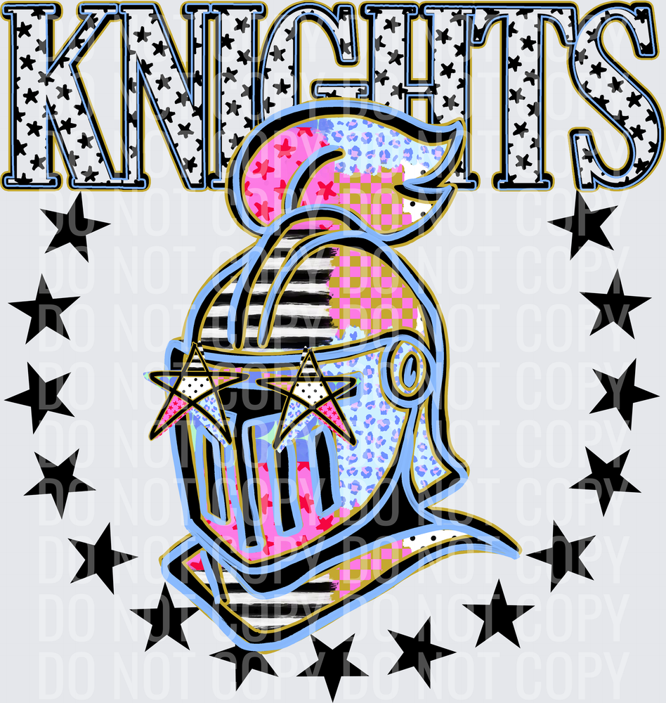 KayndiDesigns 09.26 Patchwork Varisty Stars Knights